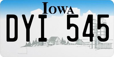 IA license plate DYI545