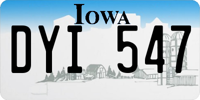 IA license plate DYI547