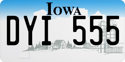 IA license plate DYI555