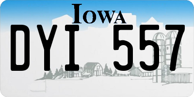IA license plate DYI557