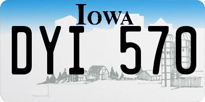 IA license plate DYI570