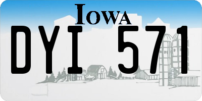 IA license plate DYI571