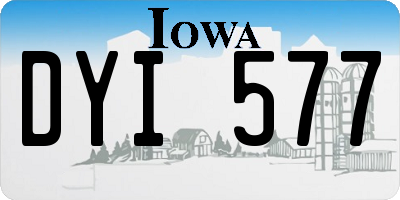 IA license plate DYI577