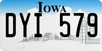 IA license plate DYI579