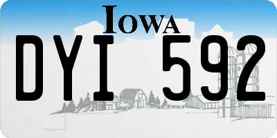 IA license plate DYI592
