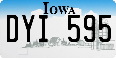 IA license plate DYI595