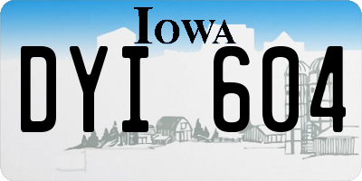 IA license plate DYI604