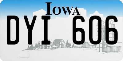 IA license plate DYI606