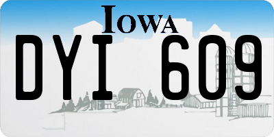 IA license plate DYI609