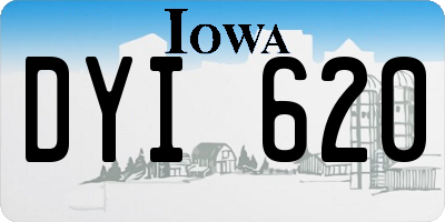 IA license plate DYI620