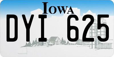 IA license plate DYI625