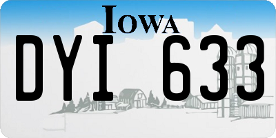 IA license plate DYI633