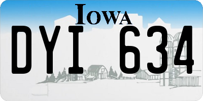 IA license plate DYI634
