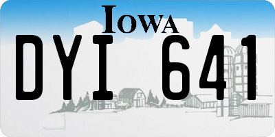 IA license plate DYI641