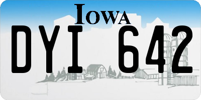 IA license plate DYI642