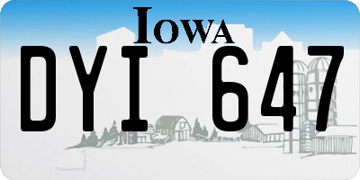 IA license plate DYI647