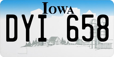 IA license plate DYI658
