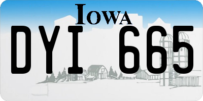 IA license plate DYI665