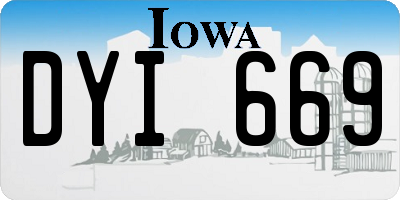 IA license plate DYI669