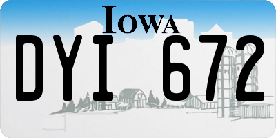 IA license plate DYI672