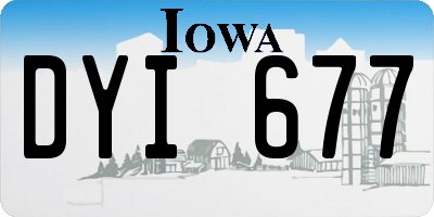 IA license plate DYI677