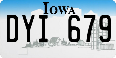IA license plate DYI679
