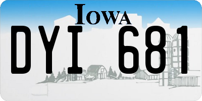 IA license plate DYI681