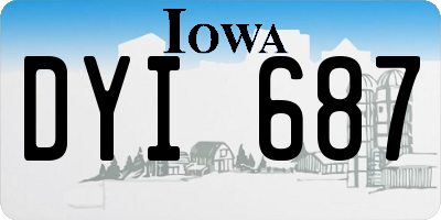 IA license plate DYI687