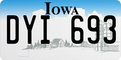 IA license plate DYI693