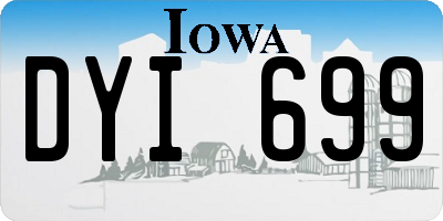 IA license plate DYI699