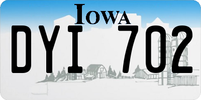 IA license plate DYI702