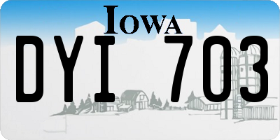 IA license plate DYI703