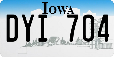 IA license plate DYI704