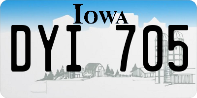 IA license plate DYI705