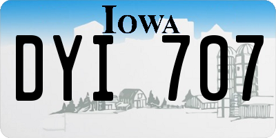 IA license plate DYI707