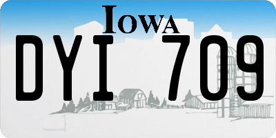IA license plate DYI709