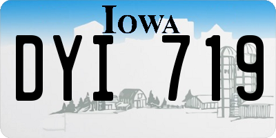 IA license plate DYI719