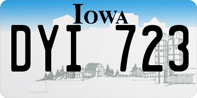 IA license plate DYI723