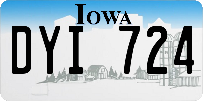 IA license plate DYI724