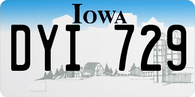 IA license plate DYI729