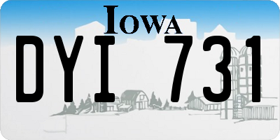 IA license plate DYI731