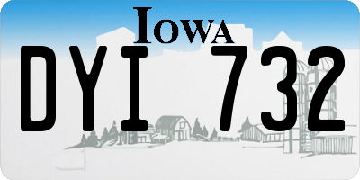 IA license plate DYI732
