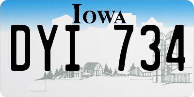IA license plate DYI734