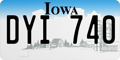 IA license plate DYI740