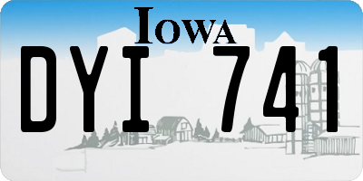 IA license plate DYI741