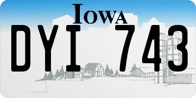 IA license plate DYI743