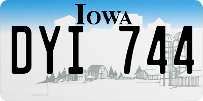 IA license plate DYI744