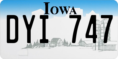 IA license plate DYI747