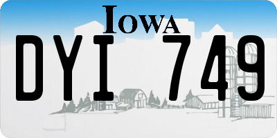 IA license plate DYI749