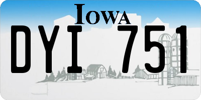 IA license plate DYI751